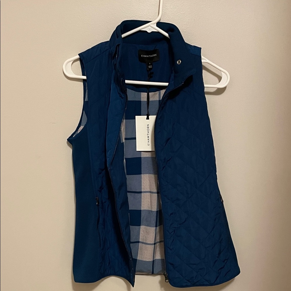 Stitch fix hawthorn Blue Quilted Vest